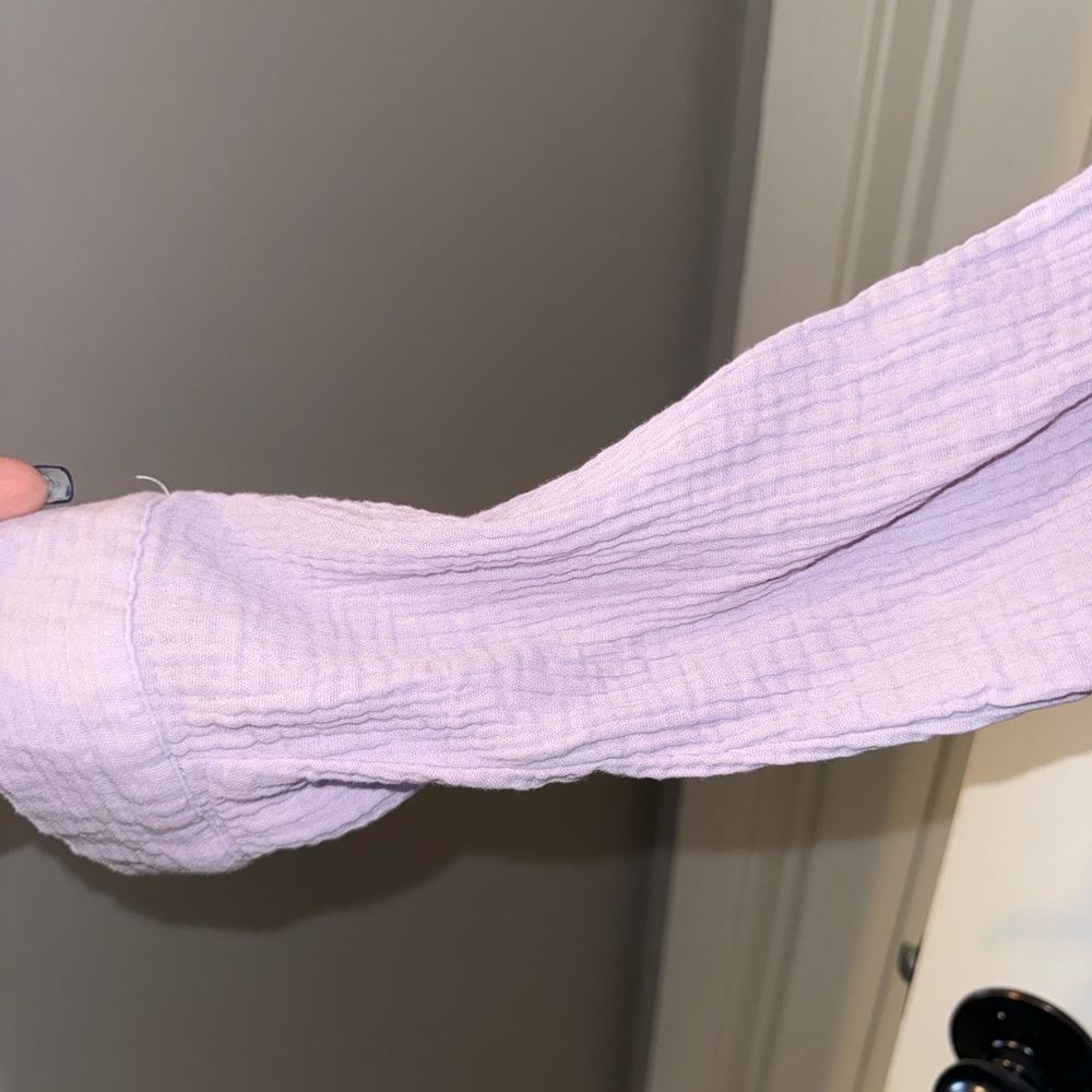 Lavender Button-Up Blouse - Picture 3 of 6